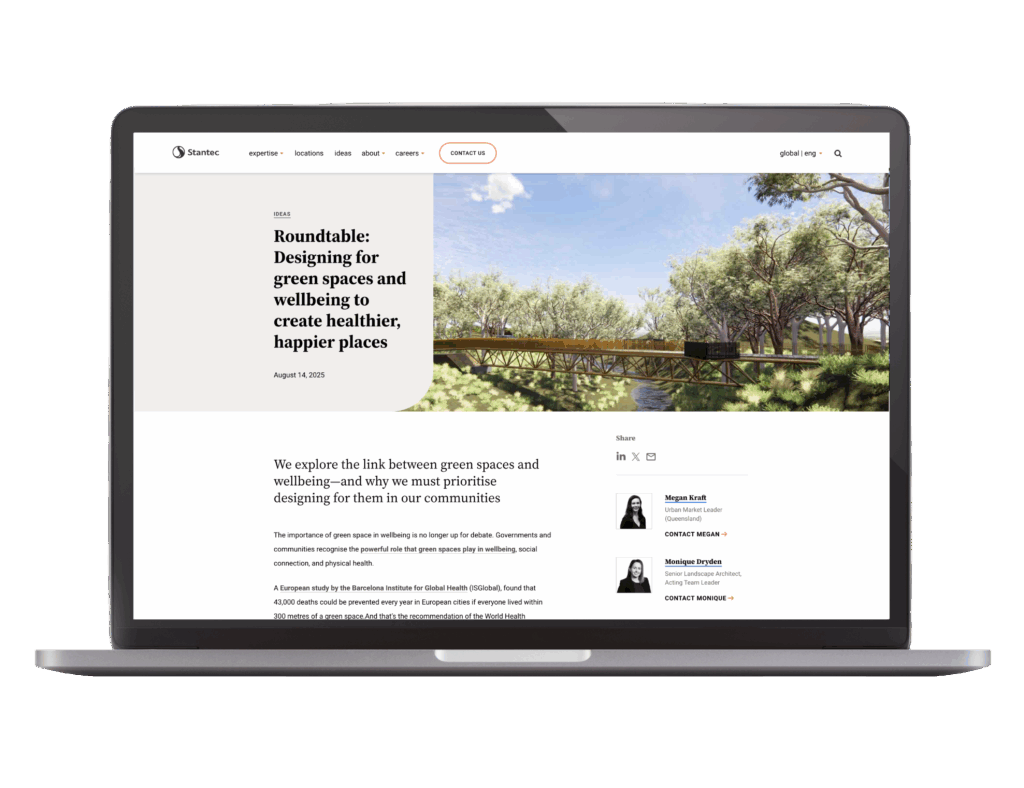 Roundtable: Designing for green spaces and wellbeing to create healthier, happier places.